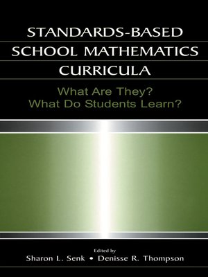 cover image of Standards-based School Mathematics Curricula